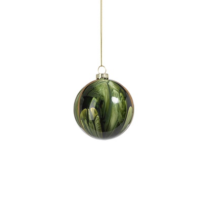Watercolor Glass Ornament - Shiny Green - Ornaments by Carlyle Avenue