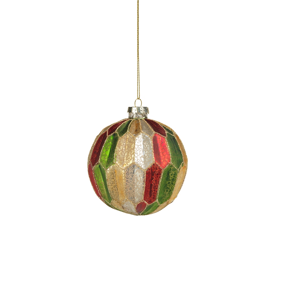 Multicolor Glass Ball Ornament