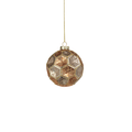 Dimpled Multicolored Ball Ornament - Gold w/Earth Tones - Ornaments by Carlyle Avenue