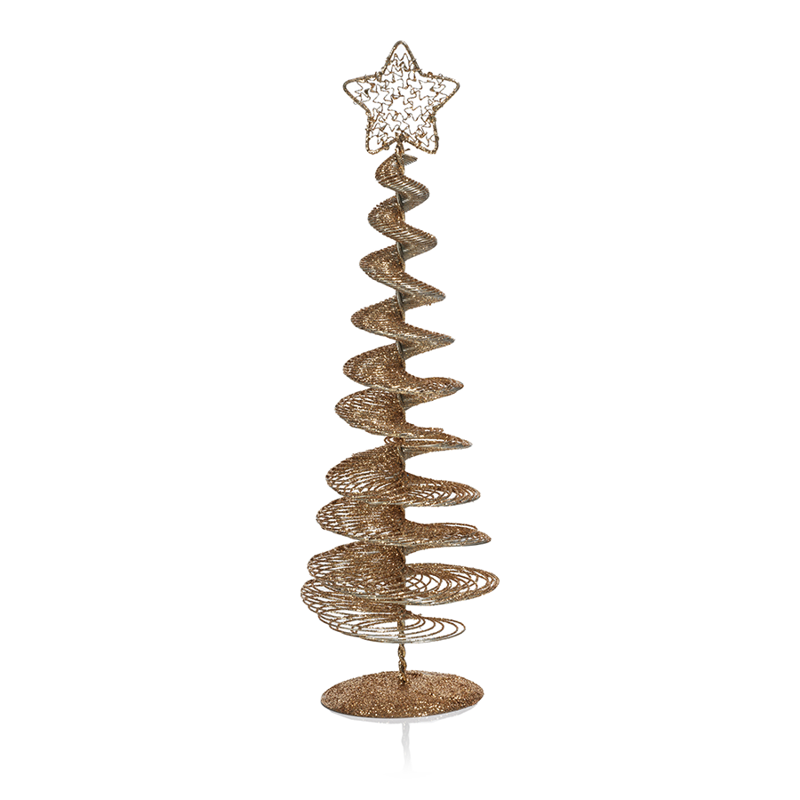 Swirl Wire Tree - Gold