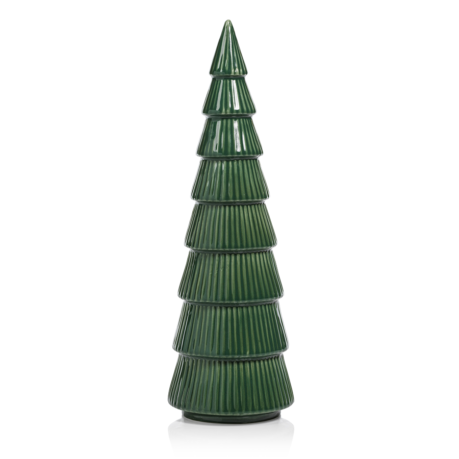 Ceramic Holiday Tree - Glazed Winter Green