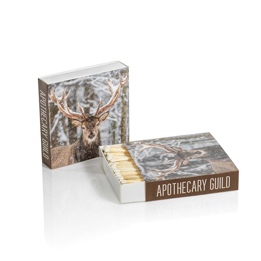 Matches - Chalet & Deer in the Snow - Set of 2