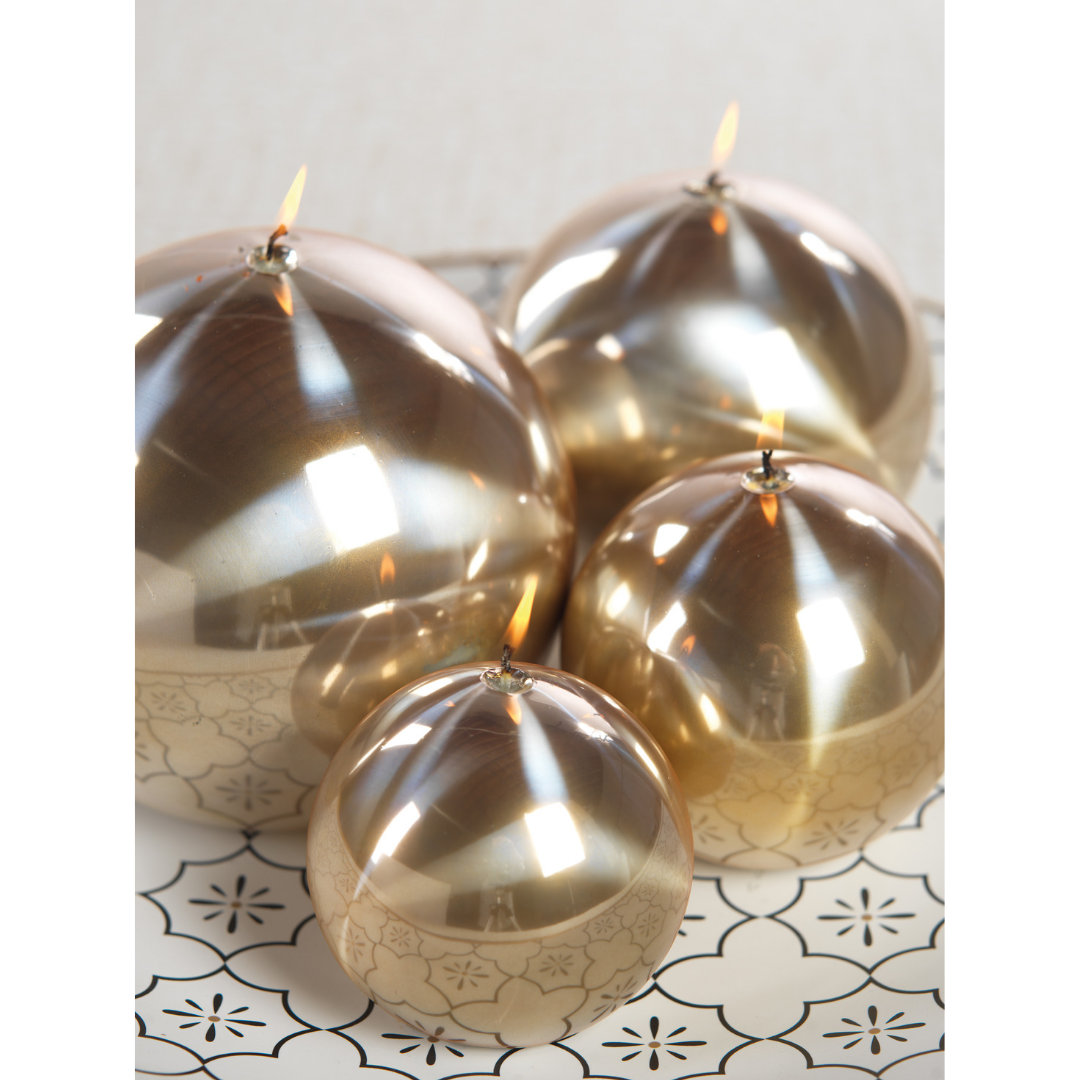Titanium Ball Candle - Gold - Candles by Carlyle Avenue
