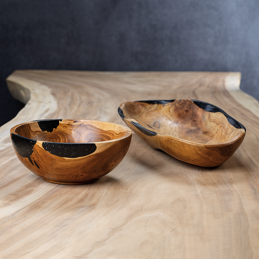 Kenya Teakwood Bowls - Bowls by Carlyle Avenue