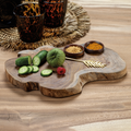 Bali Teak Root Serving Board w/Condiment Bowls - Tray by Carlyle Avenue