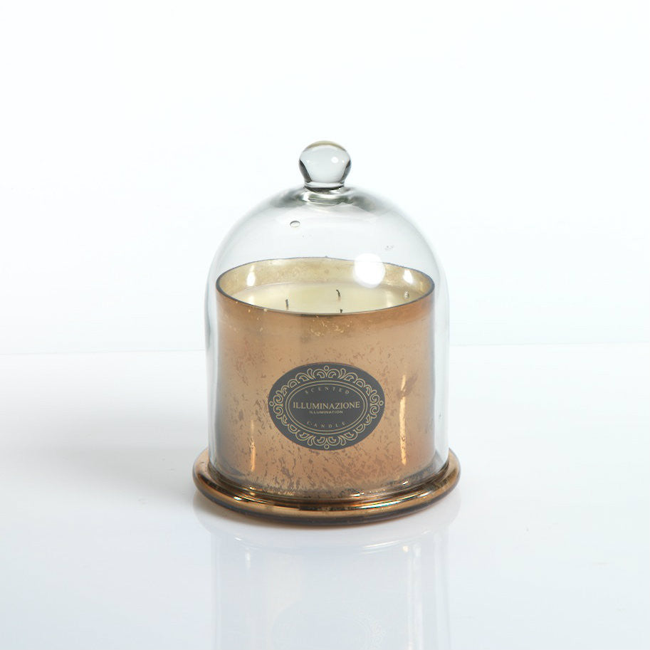 Illuminazione Candle with Glass Dome - Gold - CARLYLE AVENUE