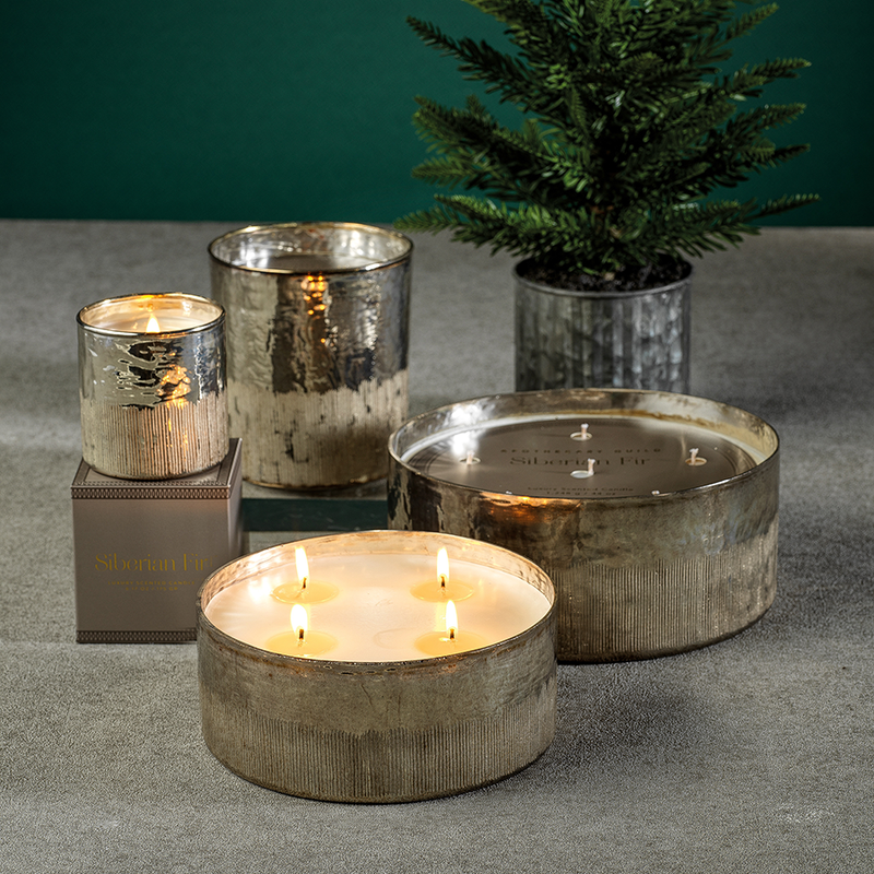 Siberian Fir Antique Candle - Silver - Candles by Carlyle Avenue