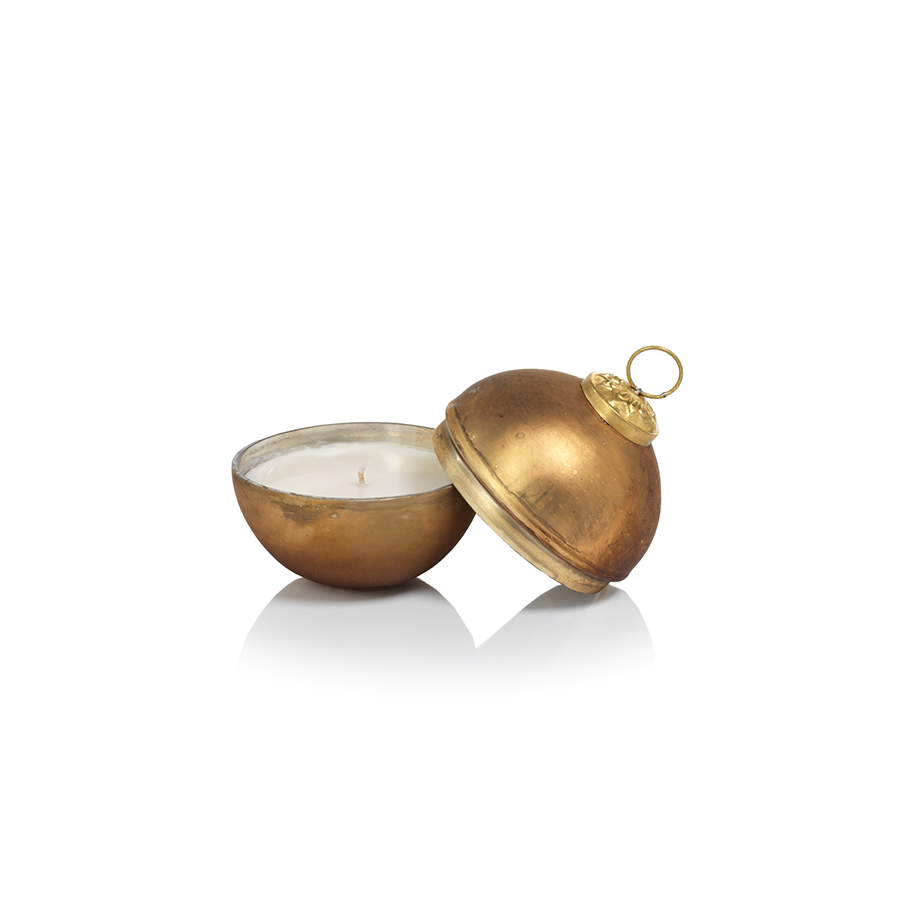 Ornament Ball Scented Candle - Matte Gold