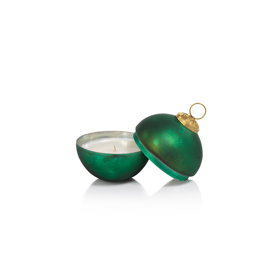 Ornament Ball Scented Candle - Matte Green