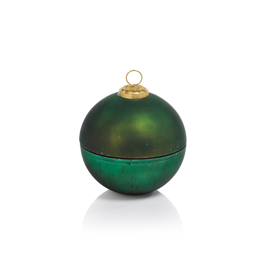 Ornament Ball Scented Candle - Matte Green