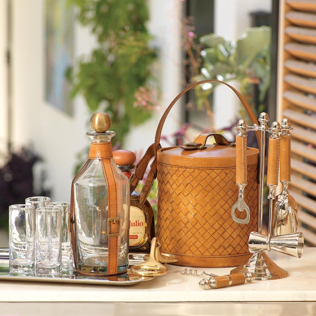 Equestrian Leather Bar Tool Set - Barware by Carlyle Avenue