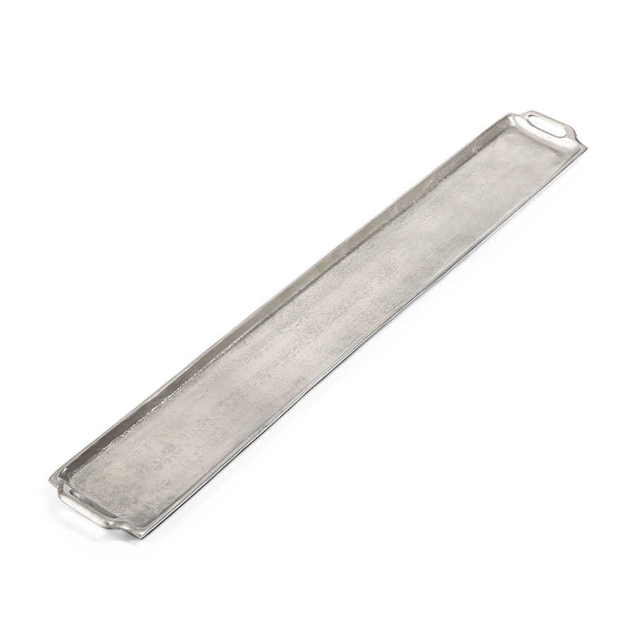 Rectangular Aluminum Tray - Silver Nickel