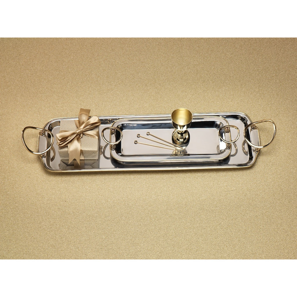 Polished Nickel & Gold Precious Long Trays - Trays by Carlyle Avenue