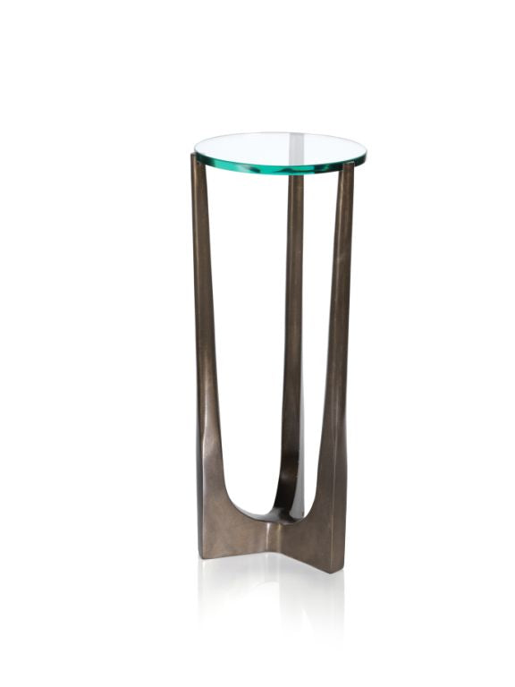 Cortina Drink Table with Glass Top - Furniture by Carlyle Avenue