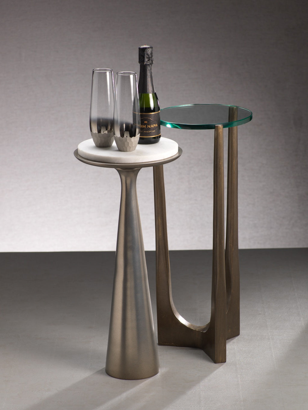 Cortina Drink Table with Glass Top - Furniture by Carlyle Avenue