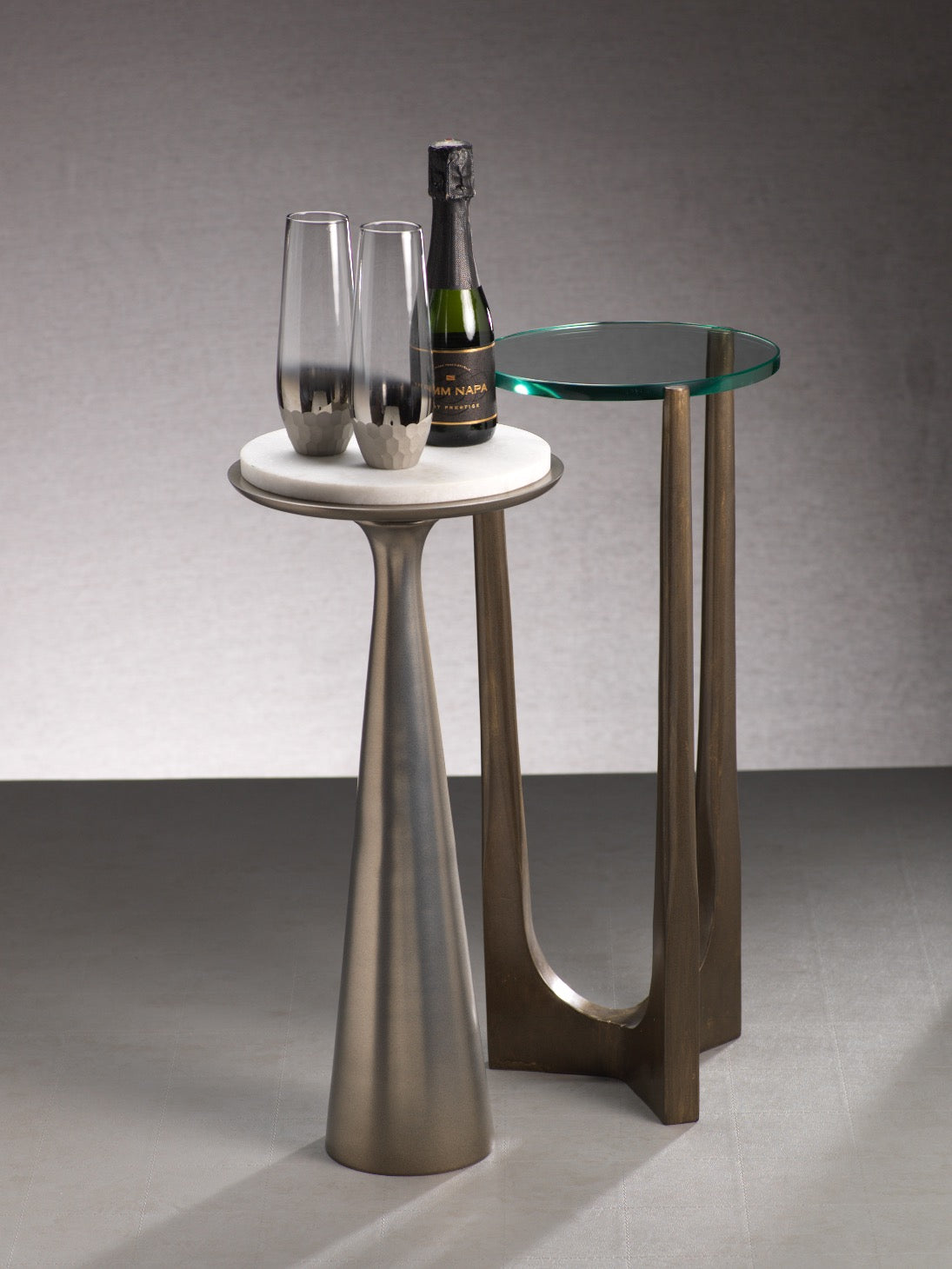 Cortina Drink Table with Glass Top - Furniture by Carlyle Avenue