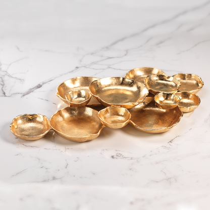 Cluster of Twelve Gold Serving Bowls - Bowls by Carlyle Avenue