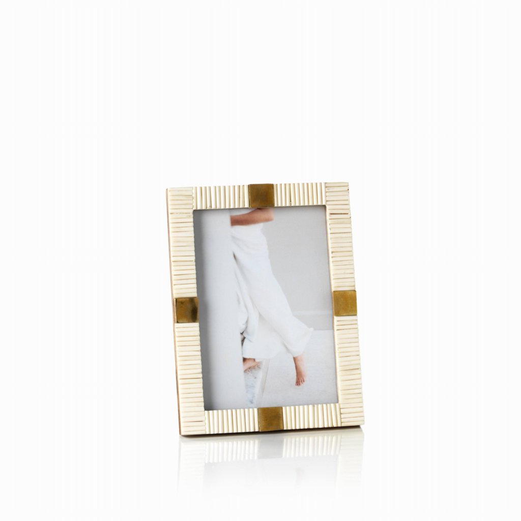 Maha Bone w/ Brass Trim Photo Frame - CARLYLE AVENUE