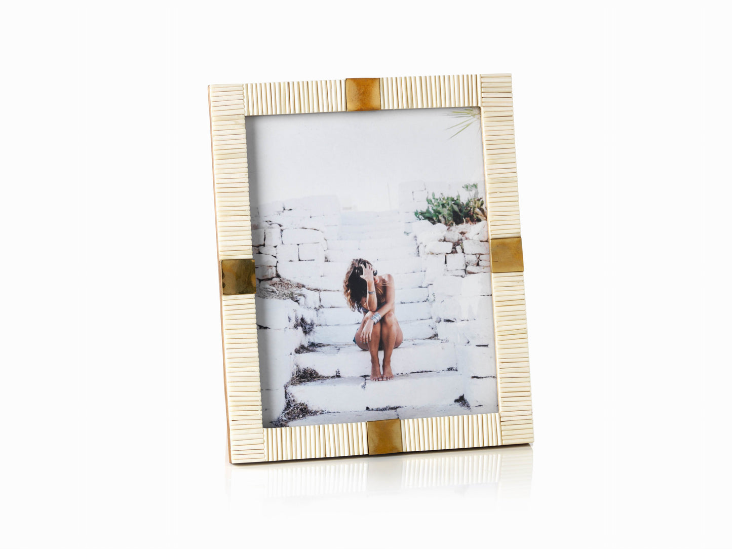 Maha Bone w/ Brass Trim Photo Frame - CARLYLE AVENUE