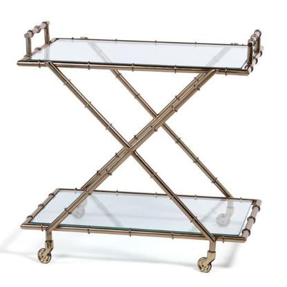 Malay Metal Bamboo Bar Cart - Furniture by Carlyle Avenue