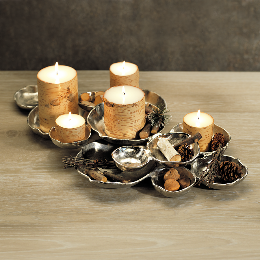 Cluster of Twelve Round Serving Bowls - Silver - Bowls by Carlyle Avenue