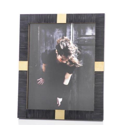 Maha Black Bone w/ Brass Trim Photo Frame - CARLYLE AVENUE