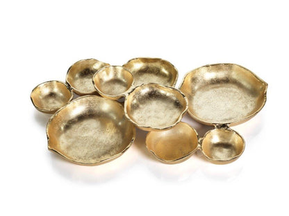 Cluster of Nine Serving Bowls - Gold - Bowls by Carlyle Avenue