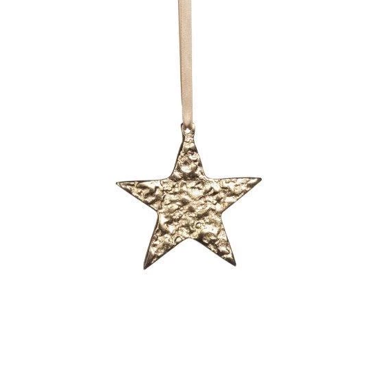 Raw Aluminum Ornament - Gold (Set of 6) - Ornaments by Carlyle Avenue