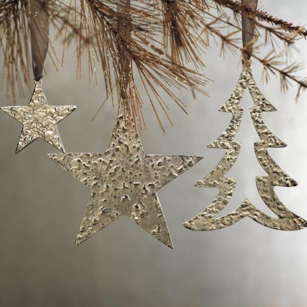 Raw Aluminum Ornament - Nickel (Set of 6) - Ornaments by Carlyle Avenue