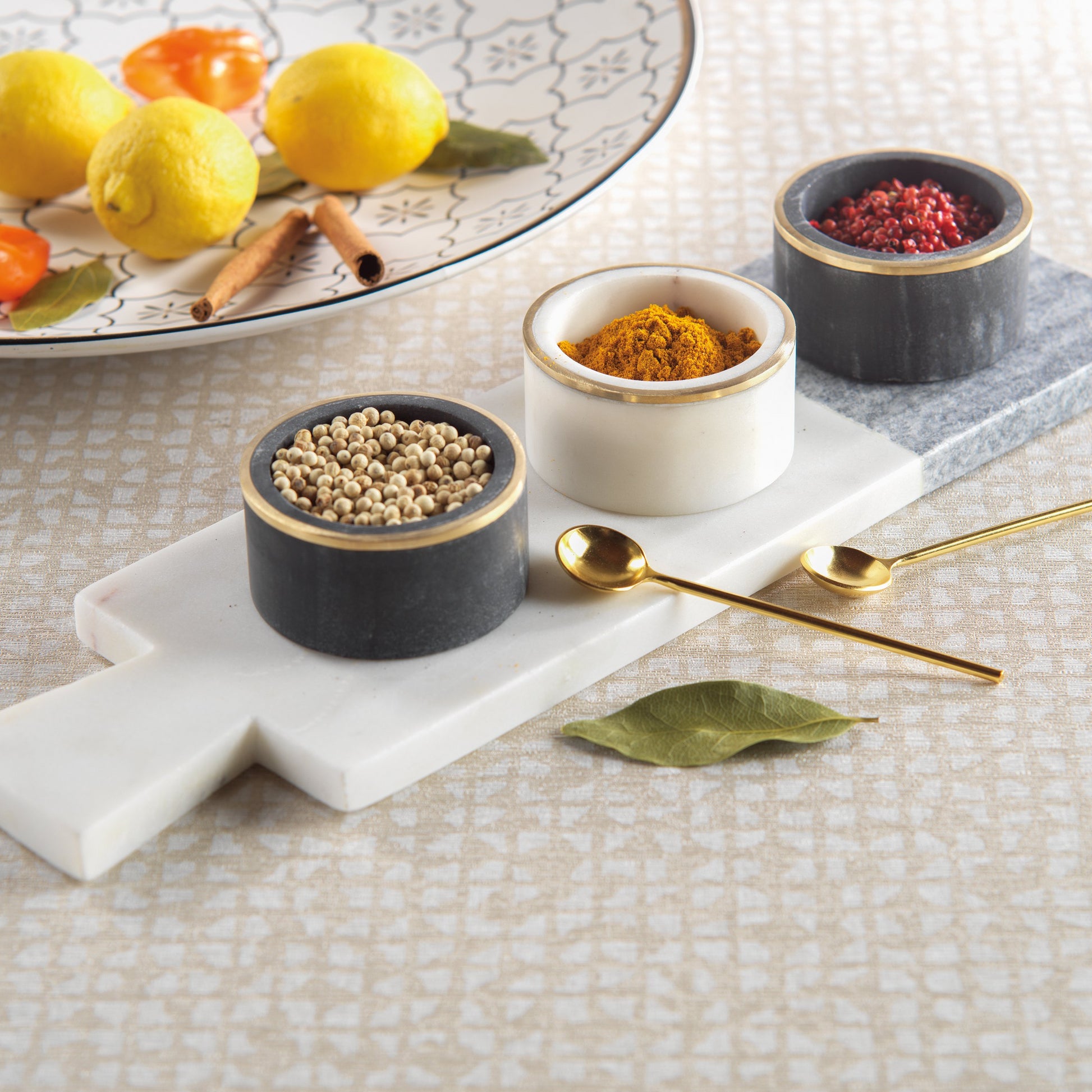 Makrana Two-Tone Condiment Set - CARLYLE AVENUE