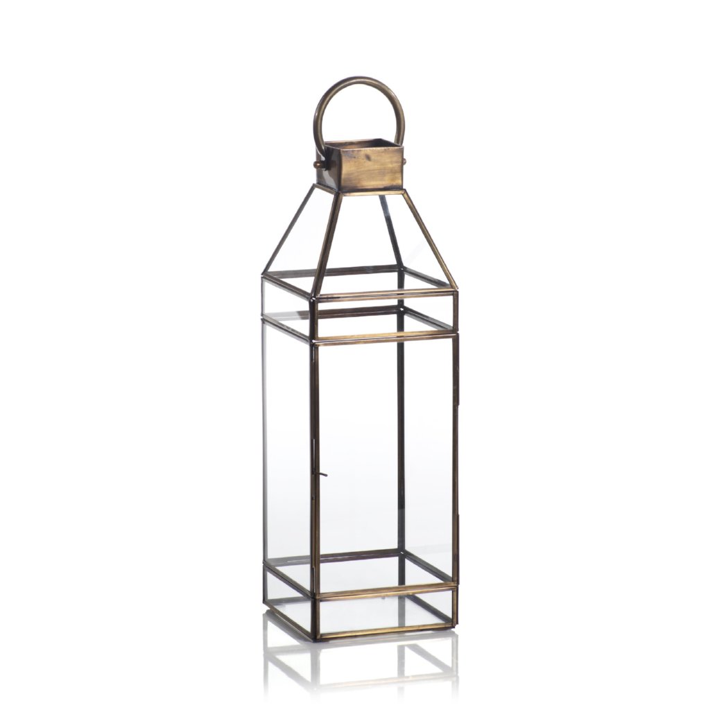 Medici Antique Brass Lantern - CARLYLE AVENUE