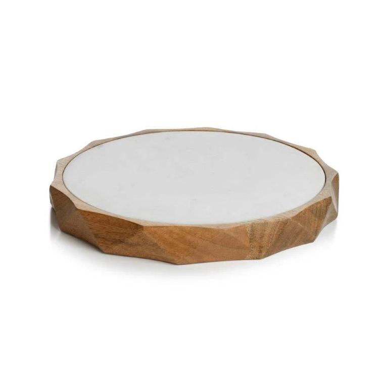 San Ramon Wood & White Marble Board - CARLYLE AVENUE