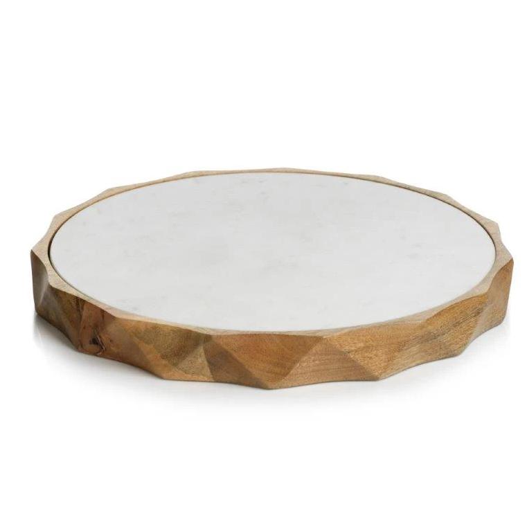 San Ramon Wood & White Marble Board - CARLYLE AVENUE