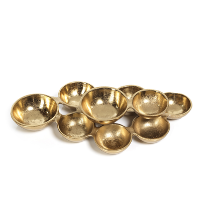 Small Cluster of Nine Serving Bowls - Dark Gold - Bowls, Trays by Carlyle Avenue