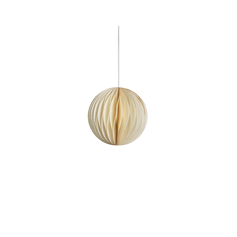 Wish Paper Decorative Ornaments - Ivory w/Gold Glitter - Christmas Decor by Carlyle Avenue