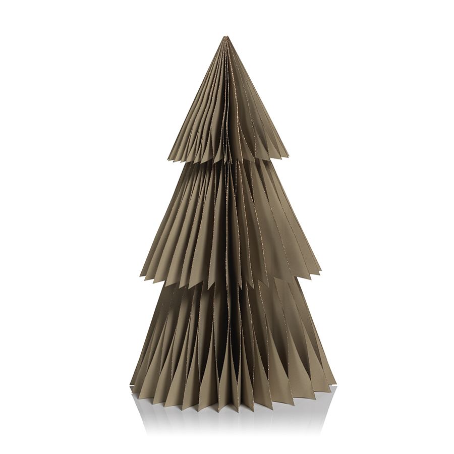 Wish Paper Decorative Tree & Ornaments - Taupe & Rose Gold