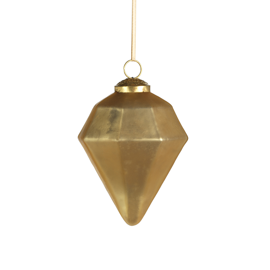 Diamond Shape Glass Ornament