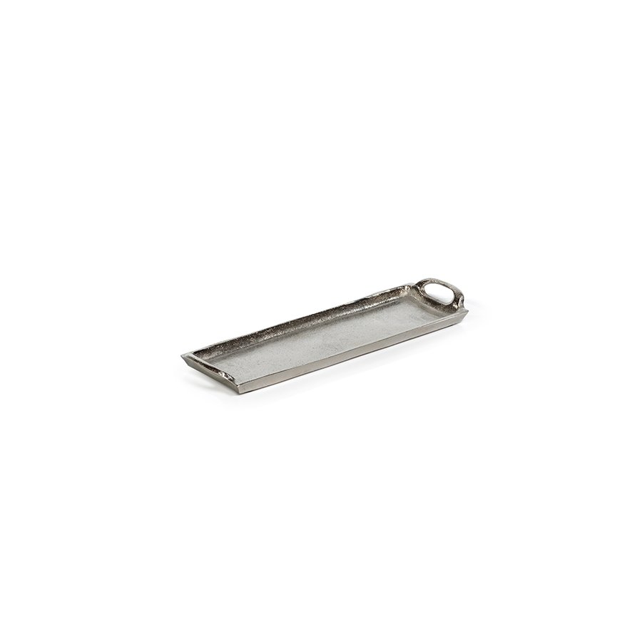 Rectangular Aluminum Tray - Silver Nickel