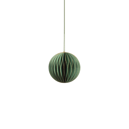 Wish Paper Decorative Ornaments - Green w/Gold Glitter - Christmas Decor by Carlyle Avenue
