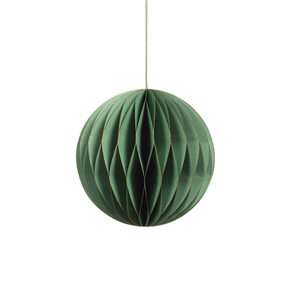 Wish Paper Decorative Ornaments - Green w/Gold Glitter - Christmas Decor by Carlyle Avenue
