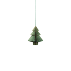 Wish Paper Decorative Ornaments - Green w/Gold Glitter (Set of 12) - Christmas Decor by Carlyle Avenue