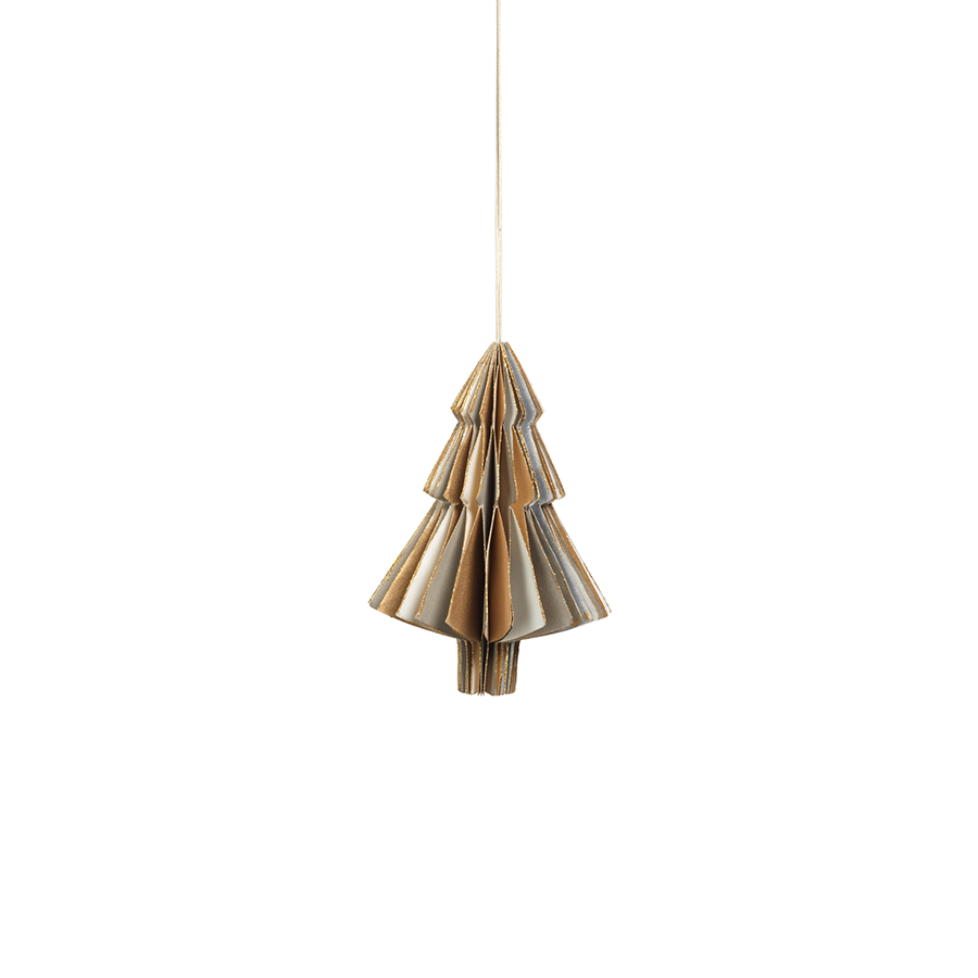 Wish Paper Decorative Ornaments - Off-White & Gold - Christmas Decor by Carlyle Avenue