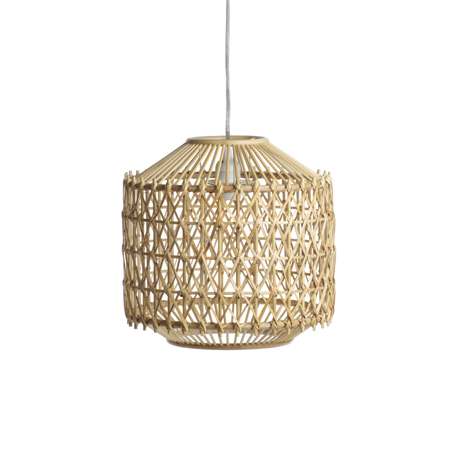 Bamboo & Rattan Cylinder Pendant