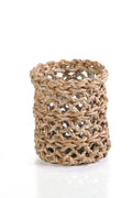 Seagrass Open Weave Hurricane with Glass Insert - Hurricane by Carlyle Avenue