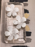 White Bone China Hibiscus Flower Wall & Table Décor - Set of 3 - Decorative Accessories by Carlyle Avenue
