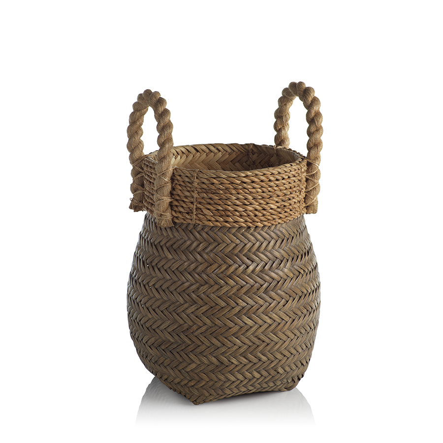 Isola Rattan Basket with Jute Rope Handle