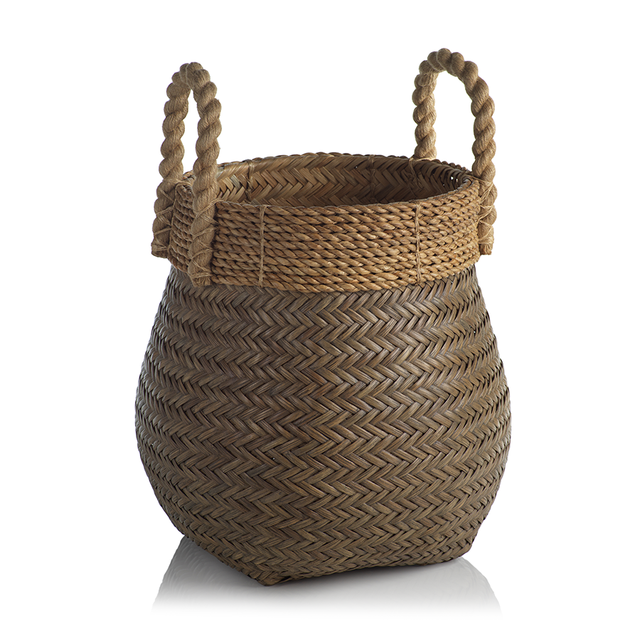 Isola Rattan Basket with Jute Rope Handle