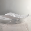 Lagoon Scissor Cut Wave Bowl - Opal White - 23 in - Decorative Bowls by Carlyle Avenue