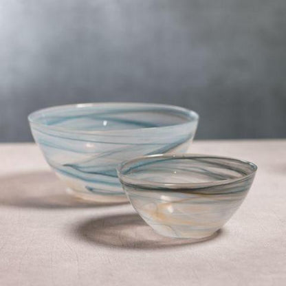 Lagoon Alabaster Glass Bowl - Bowls by Carlyle Avenue