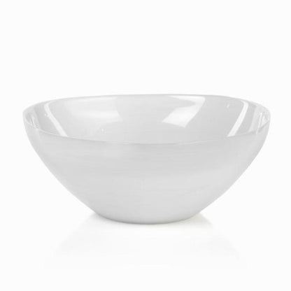 Monte Carlo Alabaster Glass Bowl - White - Bowls by Carlyle Avenue